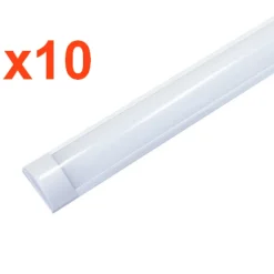 Réglette LED 120cm 48W (Pack de 10) - Blanc Froid 6000K - 8000K - SILAMP