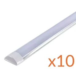 Réglette LED 60cm 18W (Pack de 10) - Blanc Neutre 4000K - 5500K - SILAMP