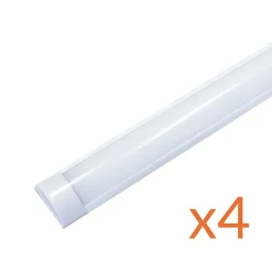 Réglette LED 90cm 24W (Pack de 4) - Blanc Chaud 2300K - 3500K - SILAMP