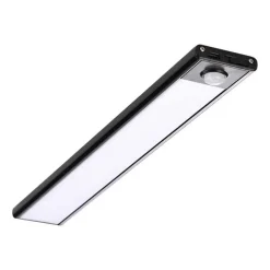 Réglette LED Rechargeable USB 40cm 2W Noire avec Détecteur de mouvement - Blanc Neutre 4000K - 5500K - SILAMP