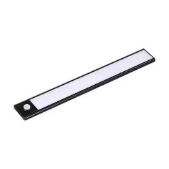 Réglette LED Rechargeable USB 60cm 2,5W Noire avec Détecteur de mouvement - Blanc Neutre 4000K - 5500K - SILAMP