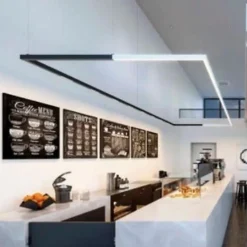 Réglette LED Suspendue Interconnectable NOIR - SILUMEN - 120cm 40W - Allumage instantané - Durée de vie 20000h