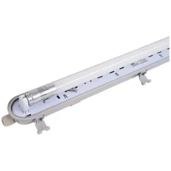 Réglette LED étanche + Tube Néon LED 120cm T8 18W - Blanc Froid 6000K - 8000K - SILUMEN
