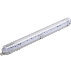Réglette LED étanche + Tube Néon LED 120cm T8 18W - Blanc Froid 6000K - 8000K - SILUMEN
