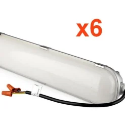 Réglette LED Étanche 150cm 70W Haut rendement 120lm/W LED Samsung (Pack de 6) - Blanc Neutre 4000K - 5500K - SILAMP