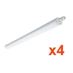 Réglette LED étanche 120cm 36W IP65 Interconnectable (Pack de 4) - Blanc Froid 6000K - 8000K - SILAMP