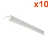 Réglette LED étanche 120cm 36W IP65 (Pack de 10) - Blanc Froid 6000K - 8000K - SILAMP