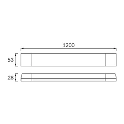 Réglette LED étanche 120cm 36W IP65 (Pack de 4) - Blanc Neutre 4000K - 5500K - SILAMP