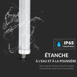 Réglette LED étanche 120cm 36W IP65 120lm/W Interconnectable - Blanc Neutre 4000K - 5500K - SILAMP