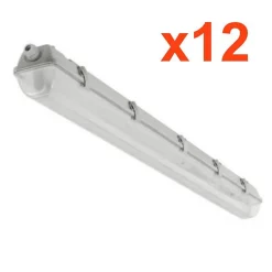 Réglette LED étanche pour Tube LED T8 120cm IP65 (Pack de 12) - SILAMP