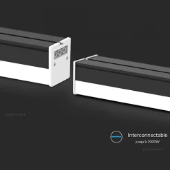 Réglette Linéaire Fine Interconnectable 120cm 40W Noir - Blanc Neutre 4000K - 5500K - SILAMP