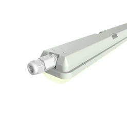 Réglette lumineuse Nehsi LED intégrée blanc neutre IP65 5600lm 60W L.70xl.160xH.5,6 cm gris GoodHome