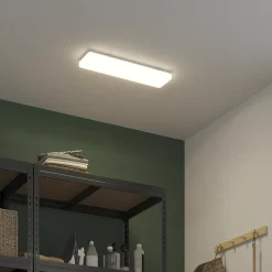 Réglette lumineuse Serrao LED intégrée blanc neutre IP44 3000lm 48W L.60xl.16xH.5cm blanc GoodHome