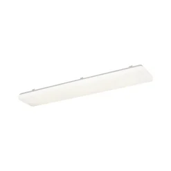 Réglette lumineuse Serrao LED intégrée blanc neutre IP44 5900lm 48W L.90xl.16xH.5cm blanc GoodHome
