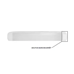Réglette Salle de Bain LED S19 - IP44 - Bouton ON/OFF - Blanc - 439mm