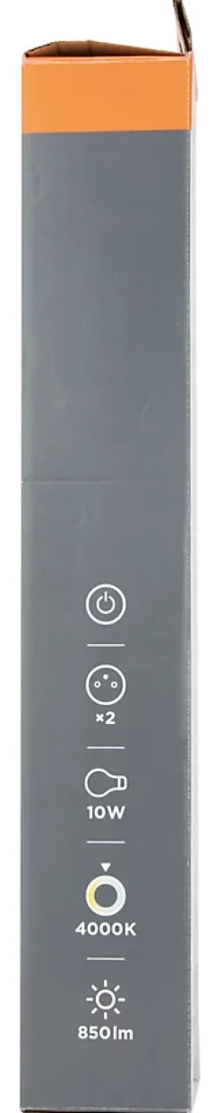 Réglette sous meuble avec prises LED intégrée blanc neutre IP20 850lm 3680W L.8xl.8,5xH.50cm Zenitech