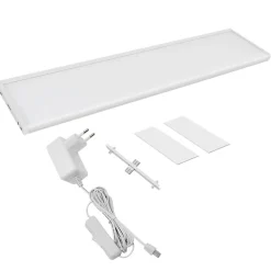 Réglette sous meuble Fidalgo LED intégrée variation de blancs IP20 410lm 4.5W L.36 x l.9 x H.1.1cm blanc Goodhome