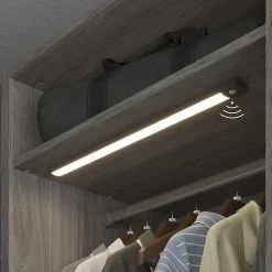 Réglette sous meuble Fiennes LED intégrée blanc neutre IP20 260lm 3.7W L.54xl.4,1xH.2cm noir GoodHome