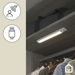 Réglette sous meuble Fiennes LED intégrée blanc neutre IP20 120lm 1.9W L.27xl.4,1xH.2cm blanc GoodHome