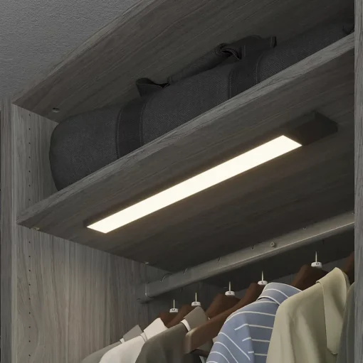 Réglette sous meuble Gamboa LED intégrée blanc neutre IP20 200lm 3.2W L.50xl.5xH.1cm noir GoodHome