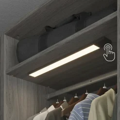 Réglette sous meuble Gamboa LED intégrée blanc neutre IP20 200lm 3.2W L.50xl.5xH.1cm noir GoodHome