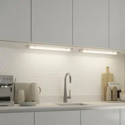 Réglette sous meuble Hartog LED intégrée blanc neutre IP20 1260lm 11W L.60xl.6,3xH.2,4cm blanc GoodHome