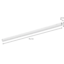 Réglette sous meuble Periera LED intégrée blanc neutre IP20 1250lm 11W L.91xl.2,4cm blanc GoodHome