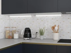Réglette sous meuble Periera LED intégrée blanc neutre IP20 900lm 8W L.56xl.2,4cm blanc GoodHome