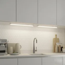 Réglette sous meuble Periera LED intégrée blanc neutre IP20 900lm 8W L.56xl.2,4cm blanc GoodHome