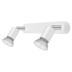 Réglette spot 2 lumières GU10 7W Sasha blanc L.26 x L.4 x H.10.5 cm