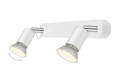 Réglette spot 2 lumières GU10 7W Sasha blanc L.26 x L.4 x H.10.5 cm