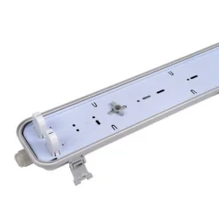 Réglette étanche double pour tube LED T8 120cm IP65 (boitier vide) - SILAMP