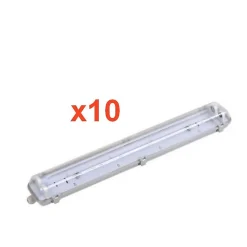 Réglette étanche double pour Tube LED T8 150cm IP65 (Boitier vide) (Pack de 10) - SILAMP