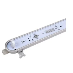 Réglette étanche pour tube LED T8 120cm IP65 (boitier vide) - SILAMP