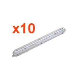 Réglette étanche pour Tube LED T8 60cm IP65 (Boitier vide) (Pack de 10) - SILAMP