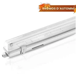 Réglette étanche saillie vide 1,5m, pour tube LED
