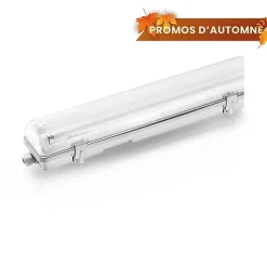 Réglette étanche saillie vide 1,2m, pour deux tubes LED