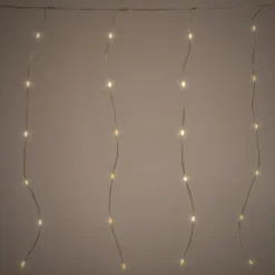 Rideau lumineux de noël ECD Germany 600cm 240LED diy blanc chaud avec minuterie 19 modes d'éclairage