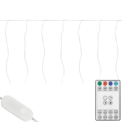 Rideau lumineux de noël ECD Germany 600cm 240LED diy blanc chaud avec minuterie 19 modes d'éclairage