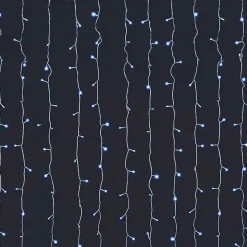 Rideau lumineux exterieur, guirlande lumineuse Noël, 120 LED blanc