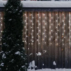 Rideau lumineux exterieur, guirlande lumineuse Noël, 120 LED blanc