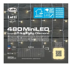 Rideau lumineux multiflash blanc chaud - Lotti