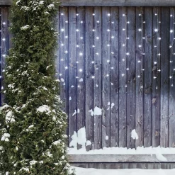 Rideau lumineux stalagtites chute de neige blanc neutre - Lotti