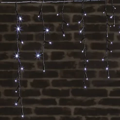 Rideau stalactite extérieur 14.85m 450 led blanc froid + transfo - feeric lights & christmas