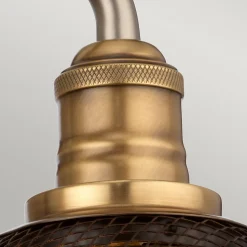 Rigby Hinkley Applique Murale à 2 Lumières Nickel Antique avec Laiton Héritage IP44