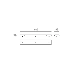Rosace plafond rectangulaire blanc IP20 Alice pour suspension - base moderne, connexion centrale, installation facile