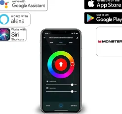 Ruban à LED Monster 2M Multicolore Intérieur avec Activation Vocale