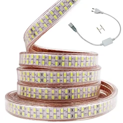 RUBAN LED CHANTIER IP67 230V 1650Lm 50M Double Rangée 2835 silicone Etanche Blanc Froid 6000K