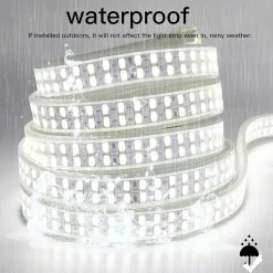 RUBAN LED CHANTIER IP67 230V 1650Lm 50M Double Rangée 2835 silicone Etanche Blanc Froid 6000K