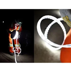 RUBAN LED CHANTIER IP67 230V 15W/M 50M Bandeau Leds sécable 2835 silicone Etanche Blanc Froid 6000K